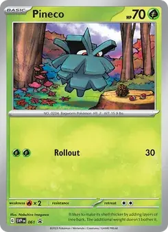 Pineco 061/225 SVP Black Star Promos Pokémon card