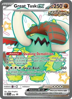 Great Tusk ex 072/225 SVP Black Star Promos Pokémon card