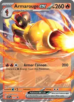 Carta Pokémon Armarouge ex 105/225 de SVP Black Star Promos