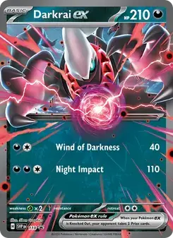 Darkrai ex 110/225 SVP Black Star Promos Pokémon card