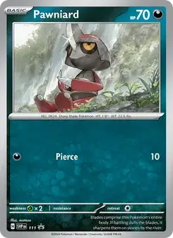 Pawniard 111/225 SVP Black Star Promos Pokémon card