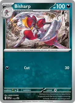 Bisharp 112/225 SVP Black Star Promos Pokémon card