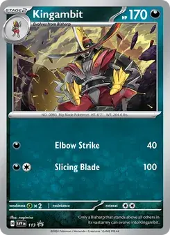 Kingambit 113/225 SVP Black Star Promos Pokémon card