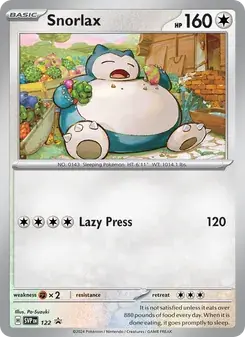 Snorlax 122/225 SVP Black Star Promos Pokémon card