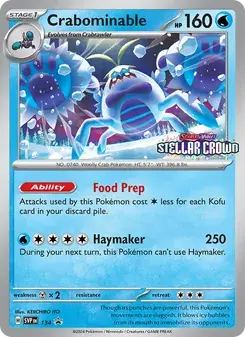 Crabominable 134/225 SVP Black Star Promos Pokémon card