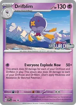 Drifblim 135/225 SVP Black Star Promos Pokémon card