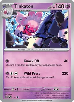 Tinkaton 140/225 SVP Black Star Promos Pokémon card