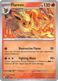 Flareon 167/225 SVP Black Star Promos Pokémon card