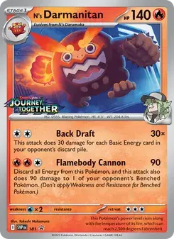 N's Darmanitan 181/225 SVP Black Star Promos Pokémon card