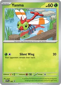 Yanma 185/225 SVP Black Star Promos Pokémon card