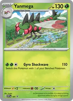 Yanmega 187/225 SVP Black Star Promos Pokémon card