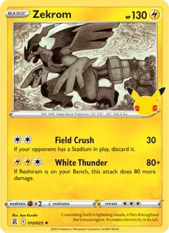 Zekrom 10/25 Celebrations Pokémon card