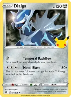 Carte Pokémon Dialga 20/25 Celebrations