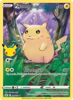 Pikachu 5/25 Celebrations Pokémon card