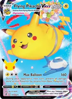 Flying Pikachu VMAX 7/25 Celebrations Pokémon card