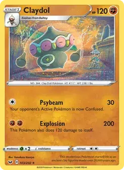 Claydol 103/202 Sword & Shield Pokémon card
