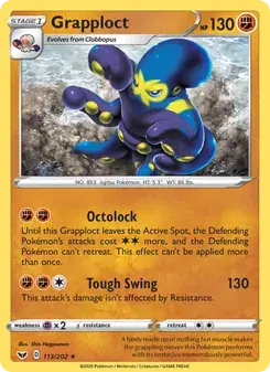 Grapploct 113/202 Sword & Shield Pokémon card
