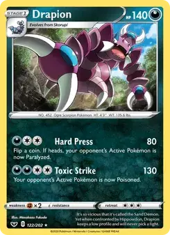 Drapion 122/202 Sword & Shield Pokémon card