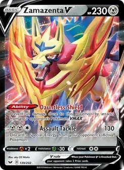 Zamazenta V 139/202 Sword & Shield Pokémon card