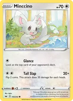 Minccino 145/202 Sword & Shield Pokémon card