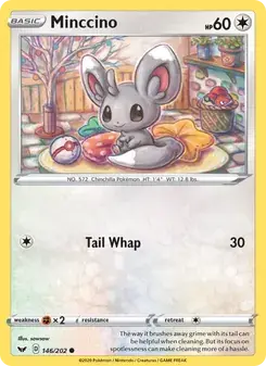 Minccino 146/202 Sword & Shield Pokémon card