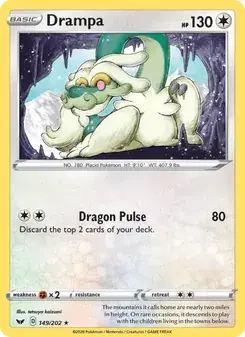 Drampa 149/202 Sword & Shield Pokémon card