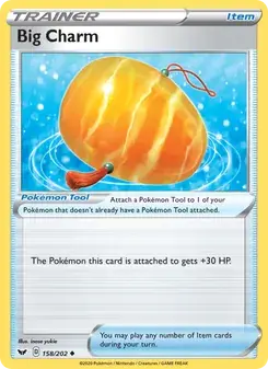 Big Charm 158/202 Sword & Shield Pokémon card