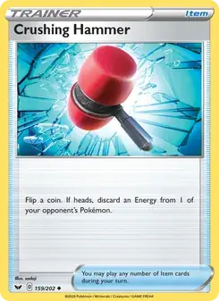 Crushing Hammer 159/202 Sword & Shield Pokémon card
