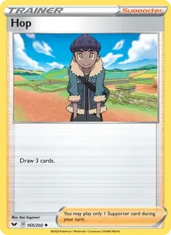 Hop 165/202 Sword & Shield Pokémon card