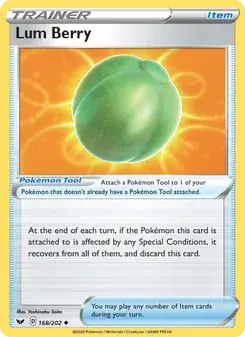 Lum Berry 168/202 Sword & Shield Pokémon card