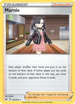 Marnie 169/202 Sword & Shield Pokémon kaart