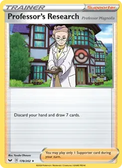 Professor's Research (Professor Magnolia) 178/202 Sword & Shield Pokémon card