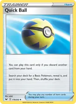 Quick Ball 179/202 Sword & Shield Pokémon card