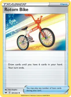 Rotom Bike 181/202 Sword & Shield Pokémon card
