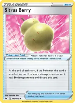 Sitrus Berry 182/202 Sword & Shield Pokémon card