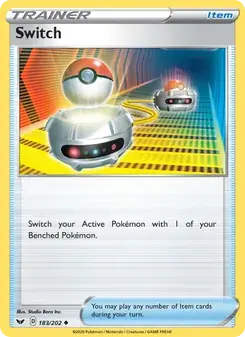 Switch 183/202 Sword & Shield Pokémon card