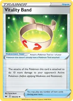 Vitality Band 185/202 Sword & Shield Pokémon card