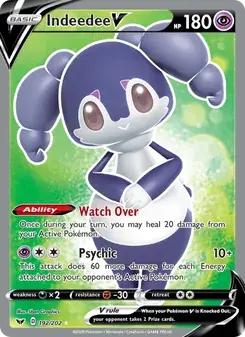 Indeedee V 192/202 Sword & Shield Pokémon card