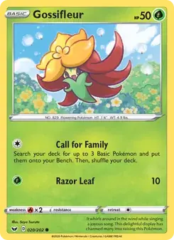 Gossifleur 20/202 Sword & Shield Pokémon card