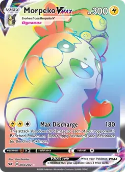 Morpeko VMAX 204/202 Sword & Shield Pokémon card