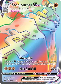 Stonjourner VMAX 205/202 Sword & Shield Pokémon card