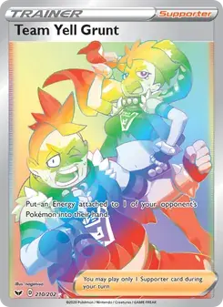 Team Yell Grunt 210/202 Sword & Shield Pokémon card
