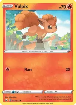 Vulpix 22/202 Sword & Shield Pokémon card