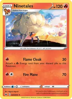 Ninetales 23/202 Sword & Shield Pokémon card