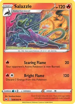 Salazzle 28/202 Sword & Shield Pokémon card