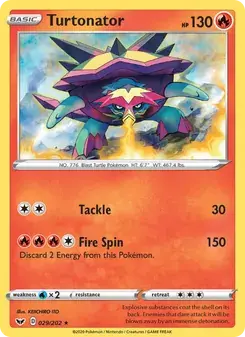 Turtonator 29/202 Sword & Shield Pokémon card
