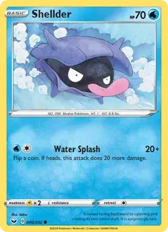 Shellder 40/202 Sword & Shield Pokémon card