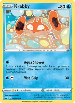 Krabby 42/202 Sword & Shield Pokémon card