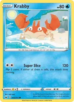 Krabby 43/202 Sword & Shield Pokémon card