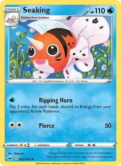 Seaking 47/202 Sword & Shield Pokémon card